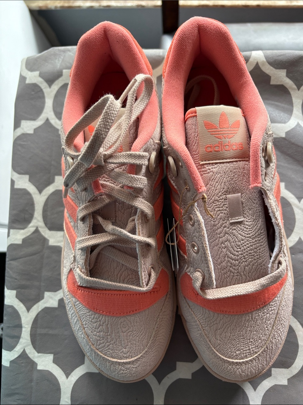 adidas Women's Light Pink & Coral Suede Sneakers